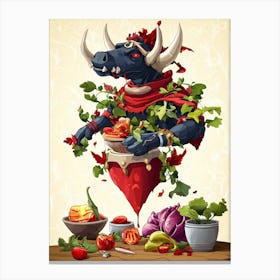 Demon In A Kitchen Canvas Print