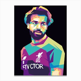 Popart Mohamed Salah Wpap Canvas Print