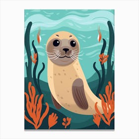 Baby Animal Illustration  Seal 2 Canvas Print