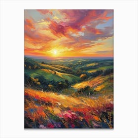 Summer Glade At Sunset Canvas Print