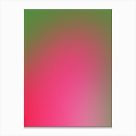 Vibrant Green And Pink Gradient Aura Canvas Print