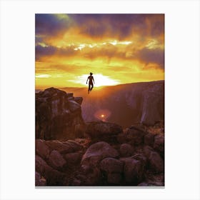 Flying Over Mountain Canvas Print