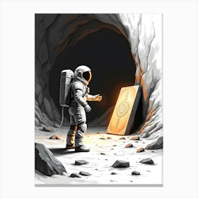 Bitcoin In The Cave Canvas Print