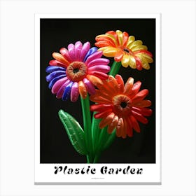 Bright Inflatable Flowers Poster Gerbera Daisy 3 Canvas Print