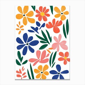 Flowers On A White Background 12 Canvas Print