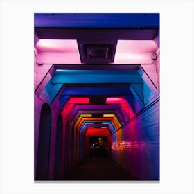 Rainbow Light Tunnel Canvas Print