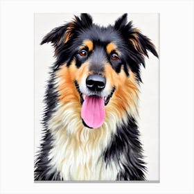 Belgian Sheepdog 2 Watercolour dog Canvas Print