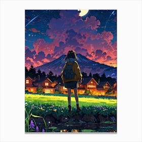 anime night sky Canvas Print