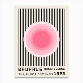 Pink Bauhaus Geometric Canvas Print