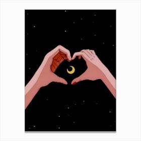 Heart Shaped Hands Canvas Print