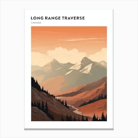 Long Range Traverse Canada 1 Hiking Trail Landscape Poster Canvas Print