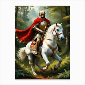 Knight On Horseback 1 Canvas Print