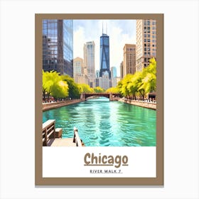 Chicago River Walk Canvas Print