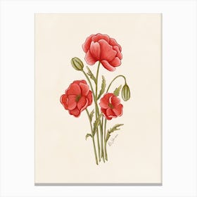 Red Poppies Canvas Print