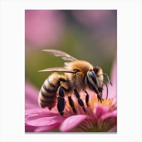 Pink Bee 1 Canvas Print