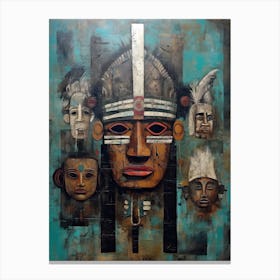 Masks Of The Native American Gods Canvas Print
