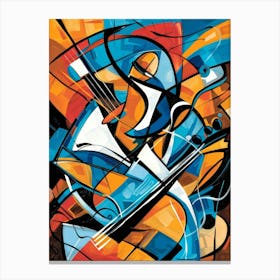 Abstract Guitar Painting Canvas Print