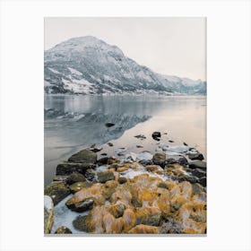 Icy Fjord Scenery Canvas Print