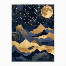 Moonlight In The Mountains 9 Canvas Print