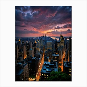 Dynamic New York Streets Alive with Energy Canvas Print