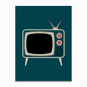 Retro Old Tv 60's, Vintage Canvas Print