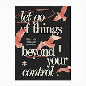 Let Go Of Things Canvas Print