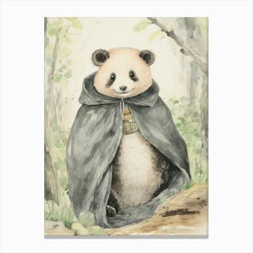 Storybook Animal Watercolour Panda 2 Canvas Print