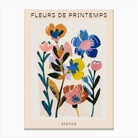 Spring Floral French Poster  Statice 1 Canvas Print