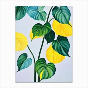 Philodendron Bold Graphic Plant Canvas Print