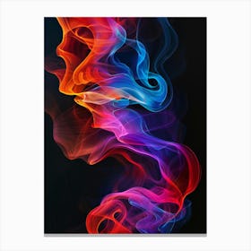 Abstract Smoke On Black Background 1 Canvas Print