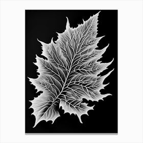Sweetgum Leaf Linocut Canvas Print