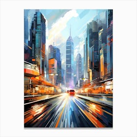 City of Lights: Hong Kong's Dazzling Skyline 1 Canvas Print