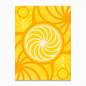 Geometric Glyph Abstract in Happy Yellow and Orange n.0025 Canvas Print