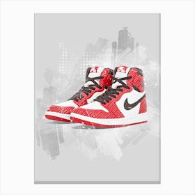 Nike Air Jordan 1 Painting Canvas Print