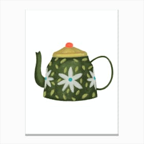 Forest Green Kitchen Kettle Canvas Print