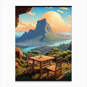 Lions Head Cartoon 3 Canvas Print