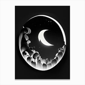 Crescent Noir Comic Space Canvas Print