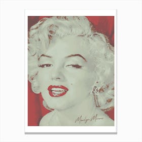 Marilyn Monroe Red Lipstick Canvas Print