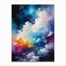 Abstract Glitch Clouds Sky (20) Canvas Print