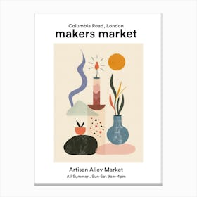 Columbia Road, London Artisan Alley Market Canvas Print