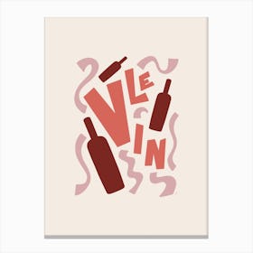 Le Vin French Wine Canvas Print