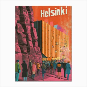 Aihrgdesign A 1970s Inspired Travel Poster For Helsinki 3 Canvas Print