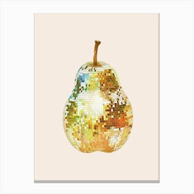 Disco Ball Pear Art Disco Poster Trendy Aesthetic Art Food Kitchen Canvas Print