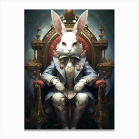 Rabbit On The Throne Canvas Print