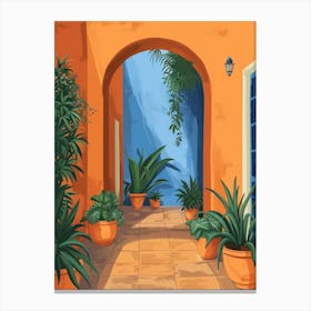 Mediterranean Courtyard 4 Canvas Print