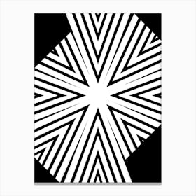 Monochrome Abstract Geometric Pattern Canvas Print