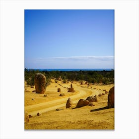 Unveiling The Beauty Of Pinnacles Rocks In Nambung National Park Canvas Print