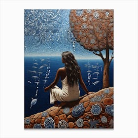 Default Australian Aboriginal Dot Painting Art Dreaming Of Wha 0 Canvas Print