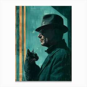 Man With A Cat 1 Canvas Print