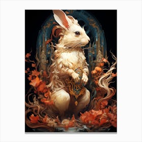 Rabbit In A Castle Canvas Print